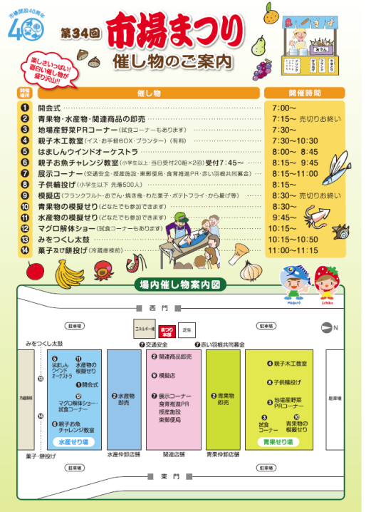 第34回市場まつり（チラシ裏面）